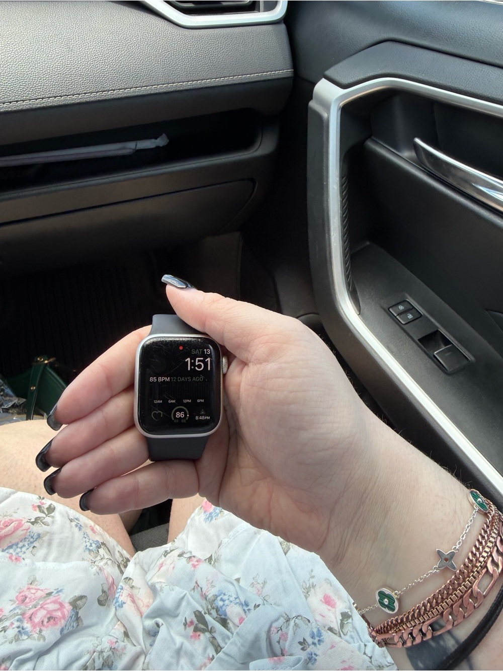 Apple Black Smartwatch with Black Silicone Band